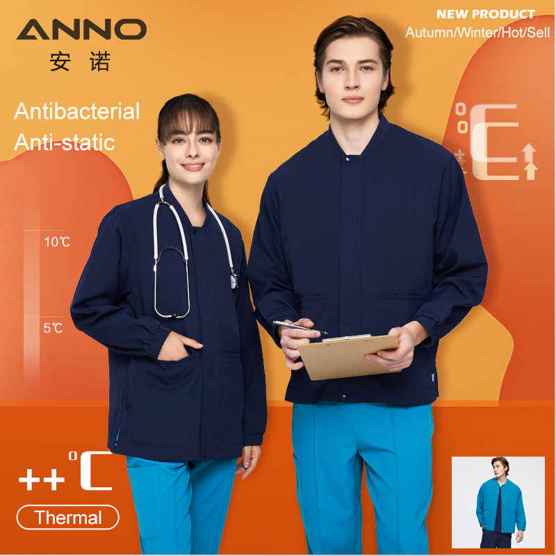 Winter Clothing Pk - เสื้อโค้ทสำหรับผ้าฉนวนกันความร้อนเสื้อโค้ทป้องกันไฟฟ้าสถิตย์สำหรับโรงพยาบาล seragam suster ฤดูใบไม้ร่วงฤดูหนาว