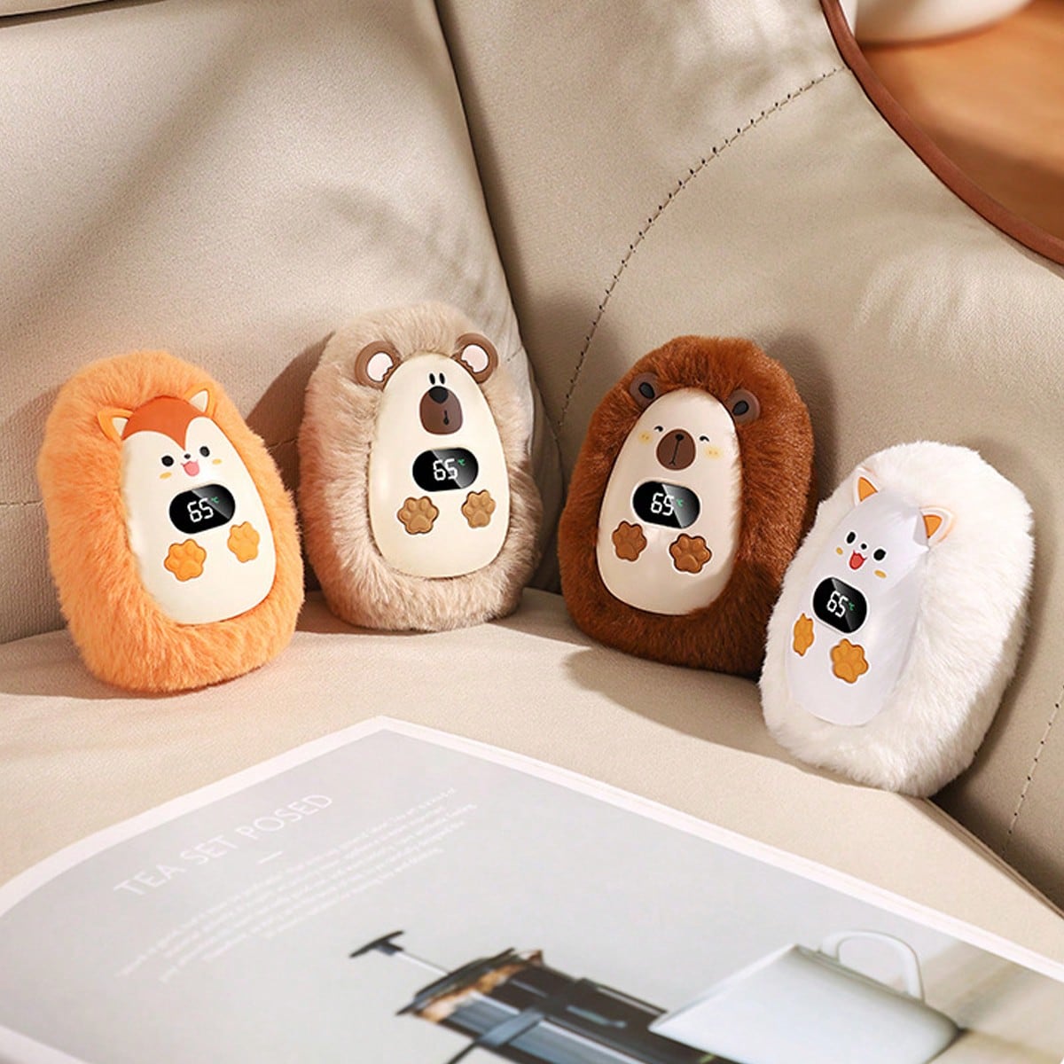 Hand Warmer Reusable - เครื่องทำความร้อนมือแบบพกพาขนาดเล็ก รูปสัตว์น่ารัก ใช้ซ้ำได้ ชาร์จไฟได้ ให้ความร้อนรวดเร็ว ปรับความร้อนได้