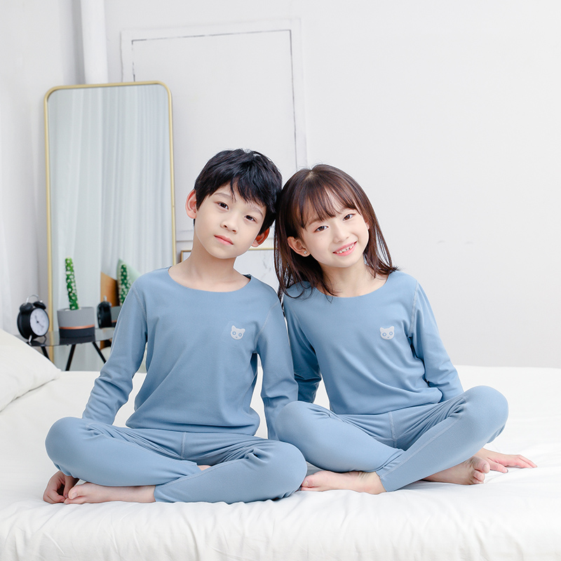 Winter Clothing For Toddlers - ชุดเสื้อผ้าเด็ก 2 ชิ้นสำหรับฤดูใบไม้ร่วงและฤดูหนาว สีพื้น เสื้อและกางเกง ชุดสำหรับเด็กชายและเด็กหญิง
