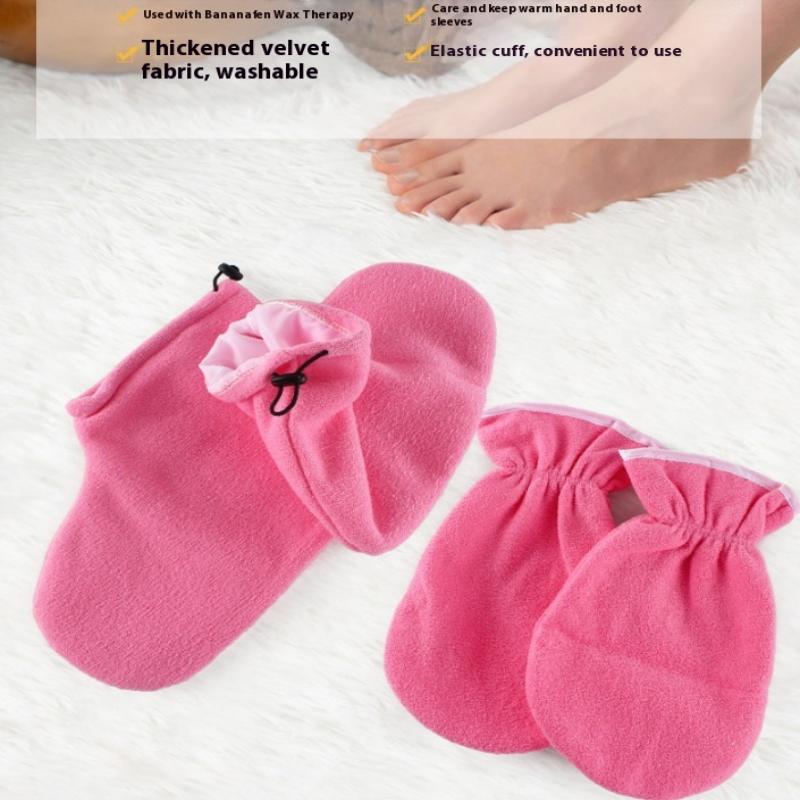 Hand Warmer Reusable - ถุงมือฉนวนกันความร้อน 1 คู่ ผ้าฟลานเนล ยืดหยุ่น ป้องกันเล็บ