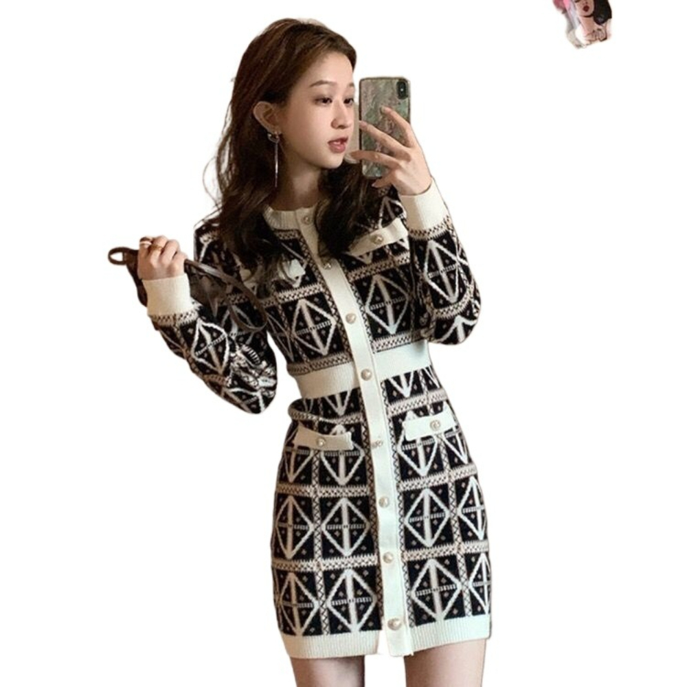 ชุดเดรสไหมพรมแขนยาวสไตล์ฝรั่งเ - Winter Clothing Pictures บทวิจารณ์และราคา