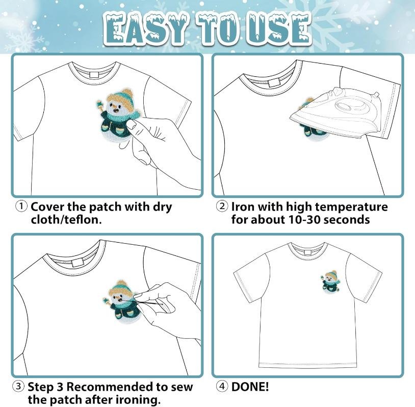 8 ชิ้นฤดูหนาวธีมเหล็กบนแพทช์ W - Winter Clothing Pictures บทวิจารณ์และราคา