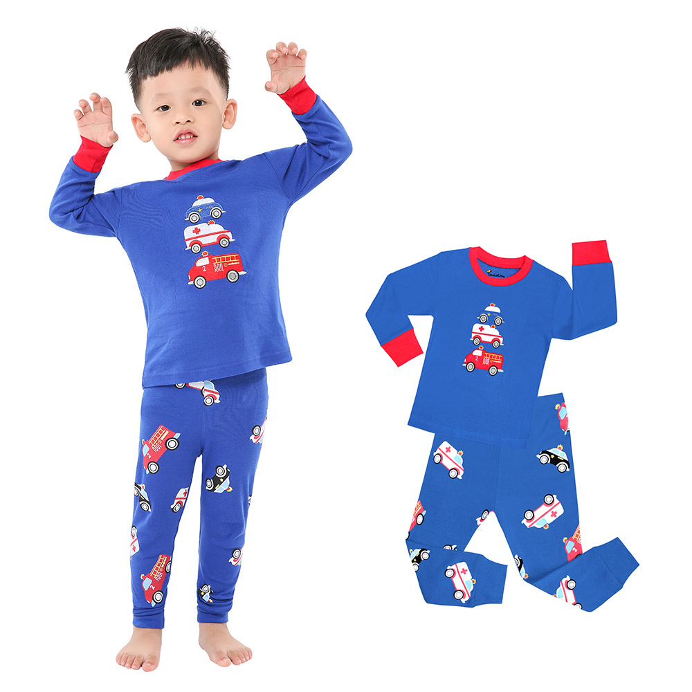100 Cotton Boys Pajamas Sets 2 - Winter Clothing For Toddlers บทวิจารณ์และราคา