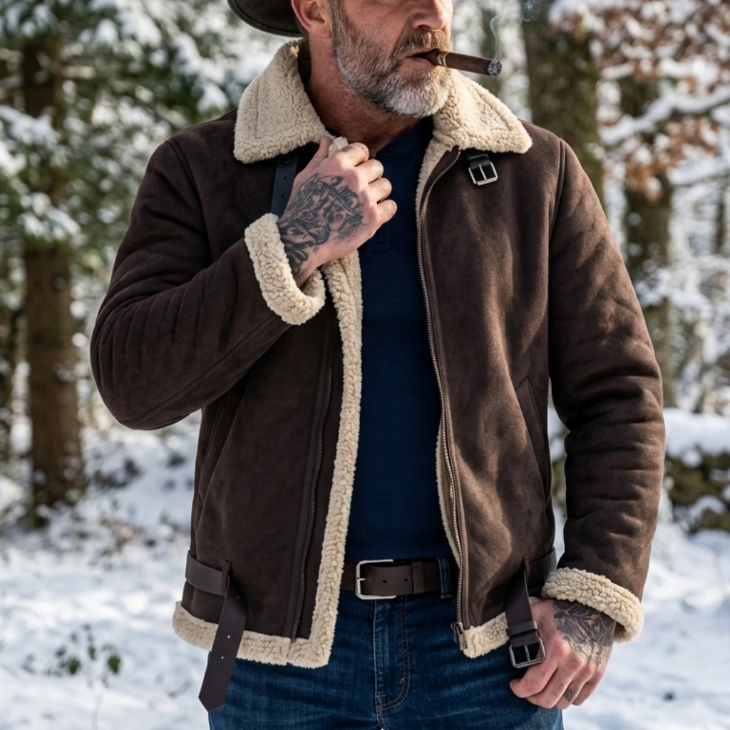 เสื้อแจ็คเก็ตหนังกลับเทียมบุขน - Winter Clothing Pk บทวิจารณ์และราคา